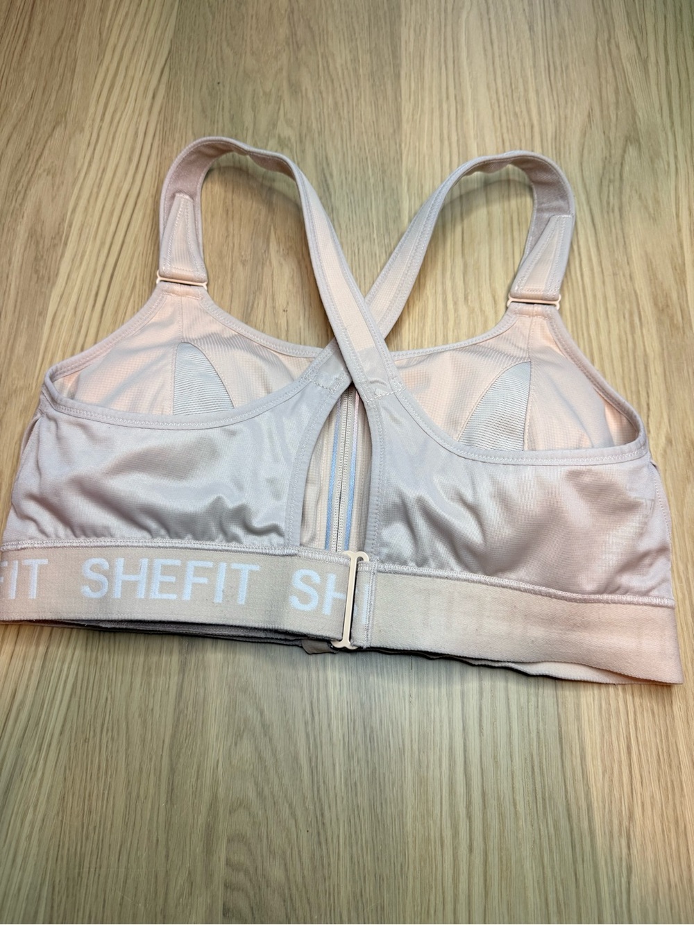 SHEFIT High Impact Front Zipper Adjustable Straps Sports Bra Pink Size 3 Luxe - Picture 8 of 9